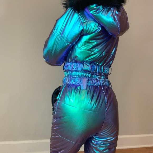 iridescent holograph club exx colder snow suit ski - Picture 9 of 15